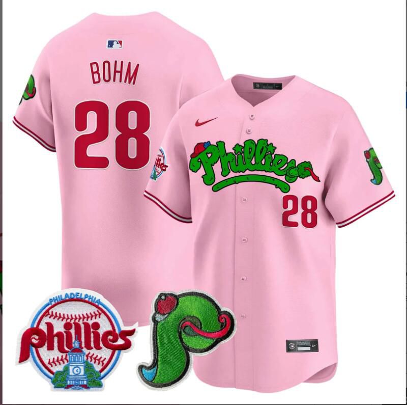 Men Philadelphia Phillies #28 Bohm Pink Limited 2024 MLB Nike jersey